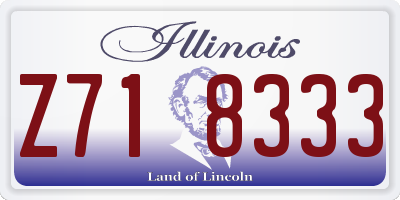 IL license plate Z718333