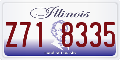 IL license plate Z718335
