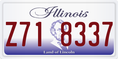IL license plate Z718337