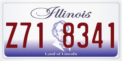 IL license plate Z718341