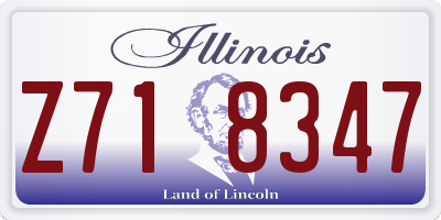 IL license plate Z718347