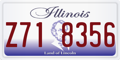 IL license plate Z718356