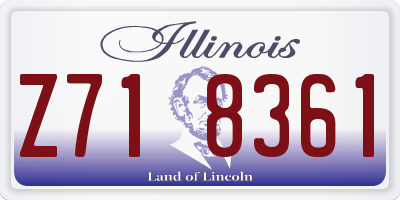 IL license plate Z718361