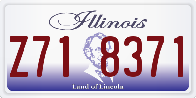 IL license plate Z718371