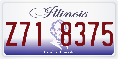 IL license plate Z718375