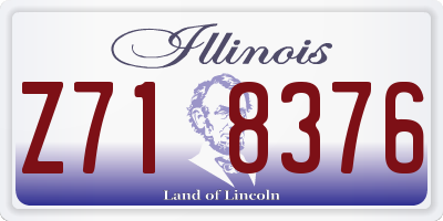 IL license plate Z718376