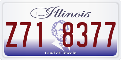 IL license plate Z718377