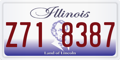IL license plate Z718387