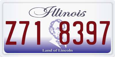 IL license plate Z718397