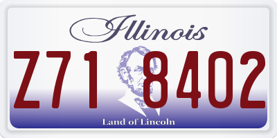 IL license plate Z718402