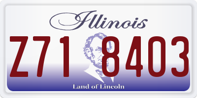 IL license plate Z718403