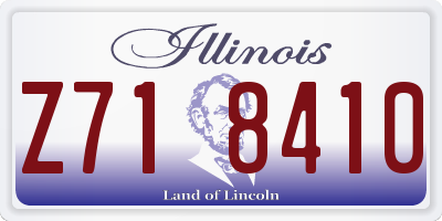 IL license plate Z718410