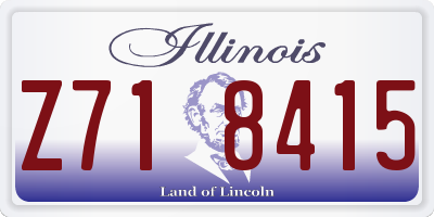 IL license plate Z718415