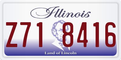 IL license plate Z718416