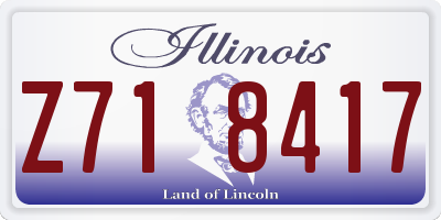 IL license plate Z718417