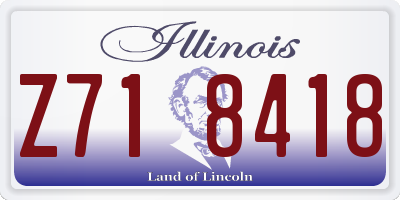 IL license plate Z718418