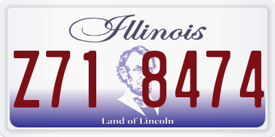 IL license plate Z718474