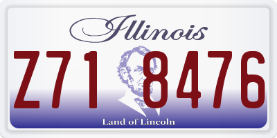 IL license plate Z718476