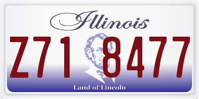 IL license plate Z718477