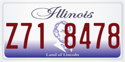 IL license plate Z718478