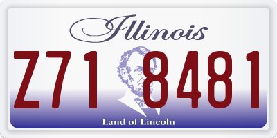 IL license plate Z718481