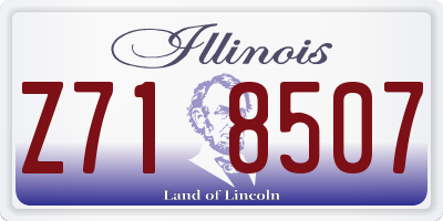 IL license plate Z718507