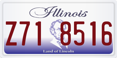 IL license plate Z718516