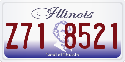 IL license plate Z718521