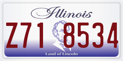 IL license plate Z718534