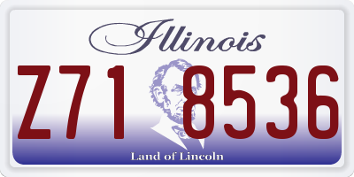 IL license plate Z718536