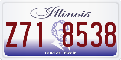 IL license plate Z718538