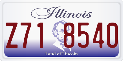 IL license plate Z718540