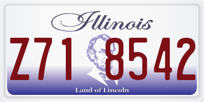 IL license plate Z718542