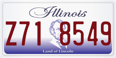IL license plate Z718549