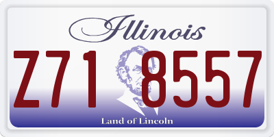 IL license plate Z718557