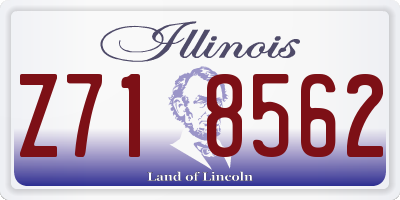 IL license plate Z718562