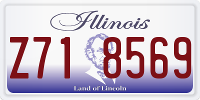 IL license plate Z718569