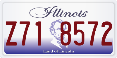 IL license plate Z718572