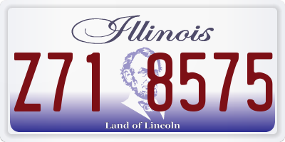 IL license plate Z718575