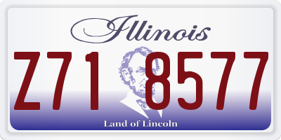 IL license plate Z718577