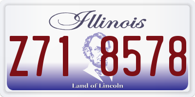 IL license plate Z718578