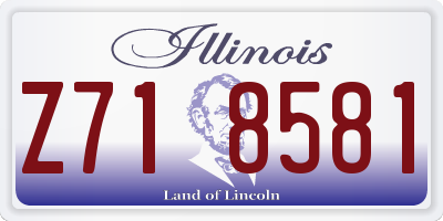 IL license plate Z718581