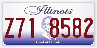 IL license plate Z718582