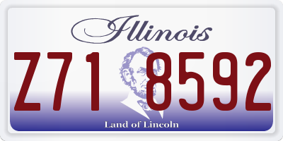 IL license plate Z718592