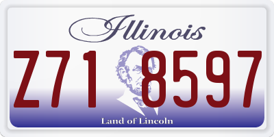 IL license plate Z718597