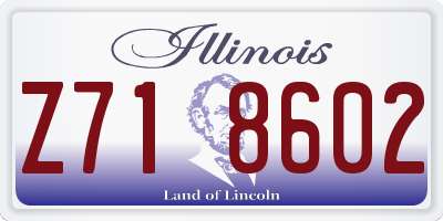 IL license plate Z718602