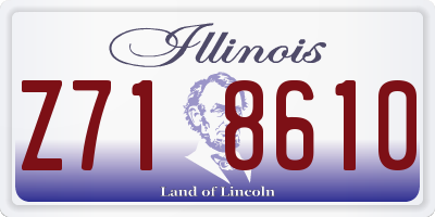 IL license plate Z718610