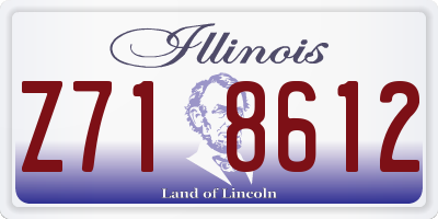 IL license plate Z718612