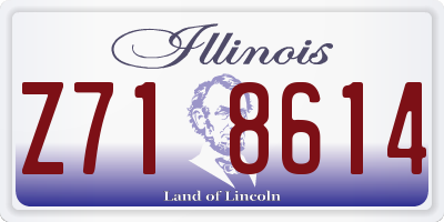 IL license plate Z718614