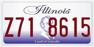 IL license plate Z718615